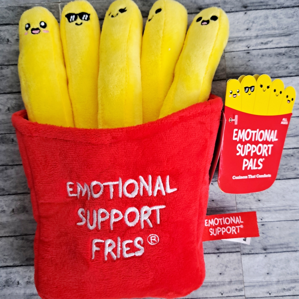Emotional Support Fries Plush Comfort Food Toy - Red & Yellow
